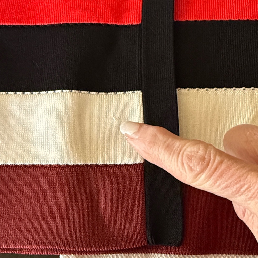Karen Millen Bold Striped Cardigan Cropped Size XS - Picture 10 of 11